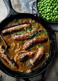 Senior Sausages with mashed potato & Vegetables with Gravy (Gf)